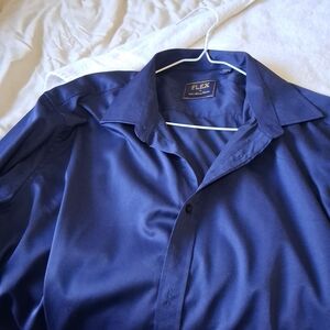 THE FLEXX Deep Blue Dress Shirt